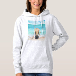 Sudadera ladie en la playa
