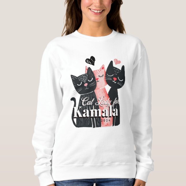 Sudadera Lady gata por Kamala Harris 2024 (Anverso)