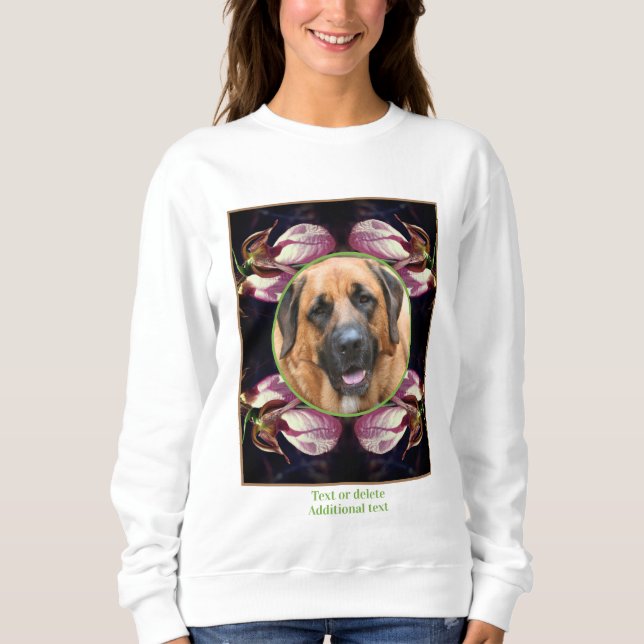 Sudadera Lady Slipper Orchid Frame Crea Tu Propia Foto (Anverso)