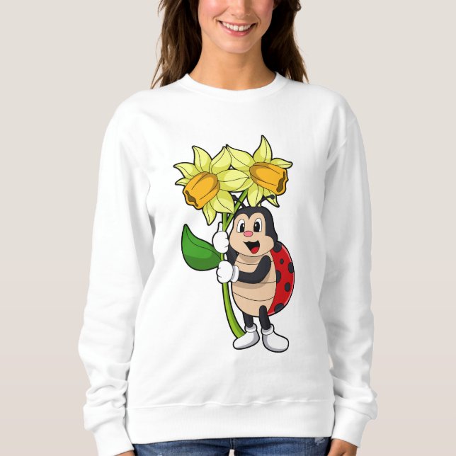 Sudadera Ladybug con Flower Daffodil (Anverso)