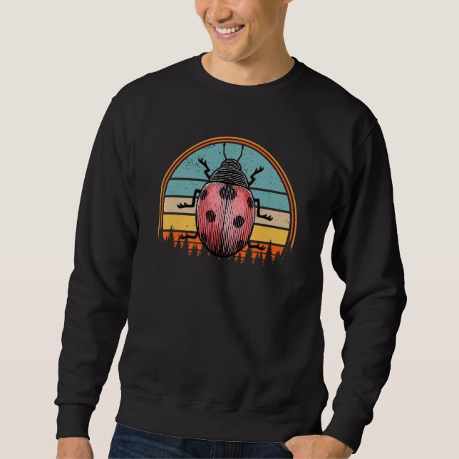 Sudadera Ladybug Retro Vintage 60's Sunset Bug Insect (Anverso)