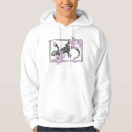 Sudadera Lagarto Boho y Hojas Rosadas - Arte Zen