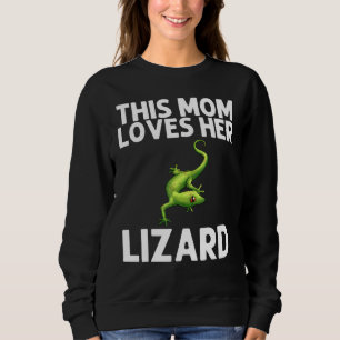 Sudadera Lagarto Genial Para Mamá Madre Gecko Reptil Verde 