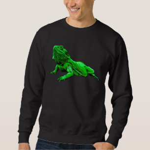 Sudadera Lagarto reptil dragón barbudo verde iguana