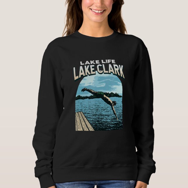 Sudadera Lago Life Lago Clark Natación Alaska Nadadora (Anverso)