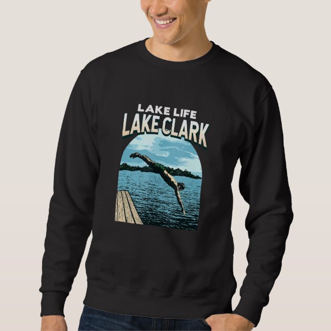 Sudadera Lago Life Lago Clark Natación Alaska Nadadora (Anverso)