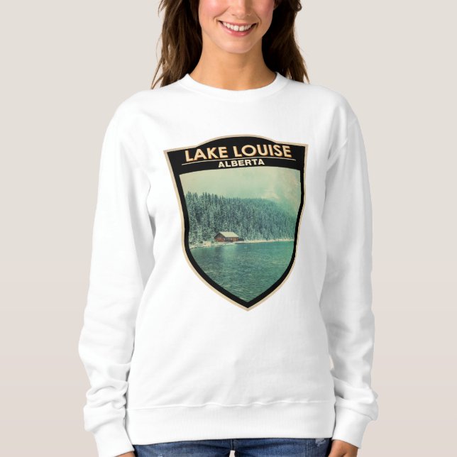 Sudadera Lago Louise Alberta Canadá Viaje de arte (Anverso)