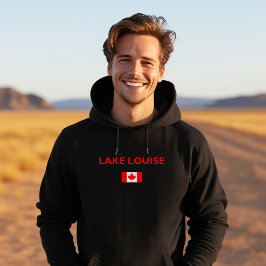 Sudadera Lago Louise Canadá Bandera Canadiense Color oscuro