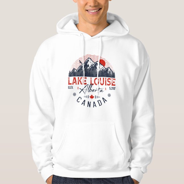 Sudadera Lago Louise - Canadá - Vintage Retro Sunset (Anverso)