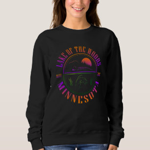 Sudadera Lago Minnesota de los Bosques con Loon Walleye y