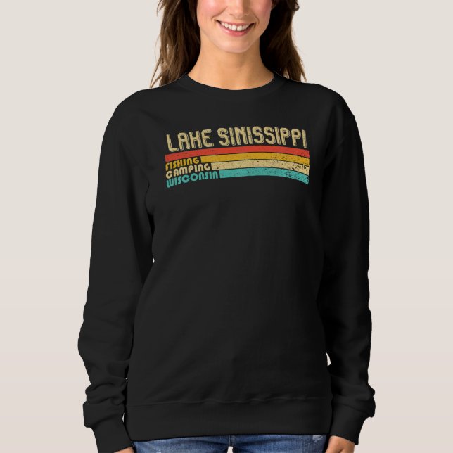 Sudadera Lago Sinissippi Wisconsin Pesca Camping Verano V (Anverso)