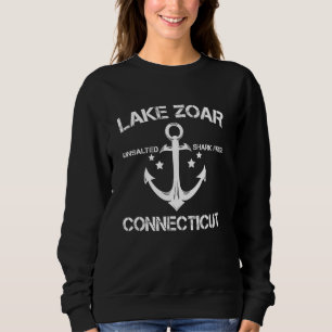 Sudadera Lago Zoar Connecticut Gracioso Camping de pesca Ve