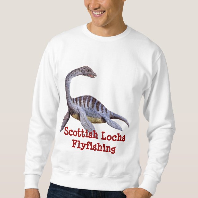 Sudadera Lagos escoceses flyfishing la ropa del Nessie (Anverso)