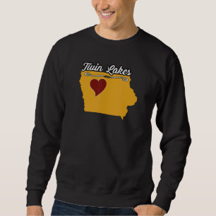 Sudadera LAGOS GEMELOS IOWA IA EE. UU. Recuerdo Encantador