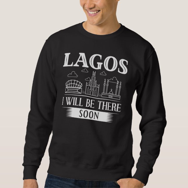 Sudadera Lagos Nigeria City Skyline Map Travel 1 (Anverso)