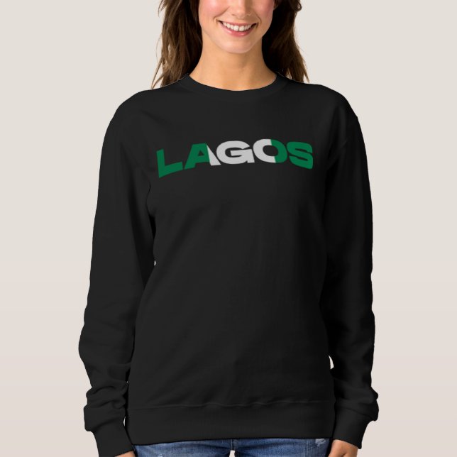 Sudadera Lagos Nigeria Flag Pocket Patch  For Men Women & Y (Anverso)