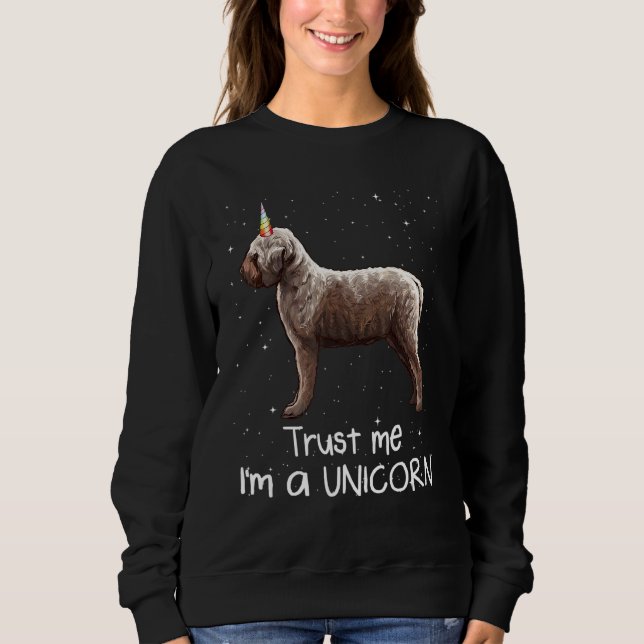 Sudadera Lagotti Romagnoli Confía En Mí Como Perro Unicorni (Anverso)