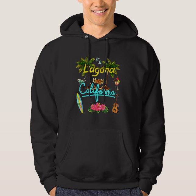 Sudadera Laguna California Beach Summer Palm Surf Sun Set P (Anverso)