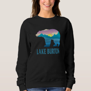 Sudadera Lake Burton Mountain Purple Setting Sun Bear Natur