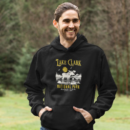 Sudadera Lake Clark National Park Retro Woodland Scene