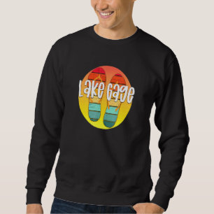 Sudadera Lake Gage Indiana Retro Flipflop Sunset Graphic
