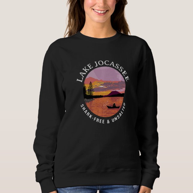 Sudadera Lake Jocassee Shark-Free and Unsalted Kayaking Say (Anverso)
