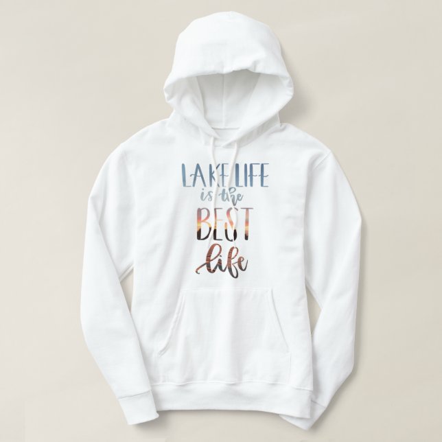 Sudadera Lake Life es la mejor vida con fotografías (Diseño del anverso)