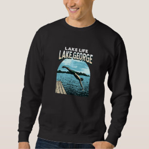 Sudadera Lake Life Lake George Swimming New York Swimmer Sw