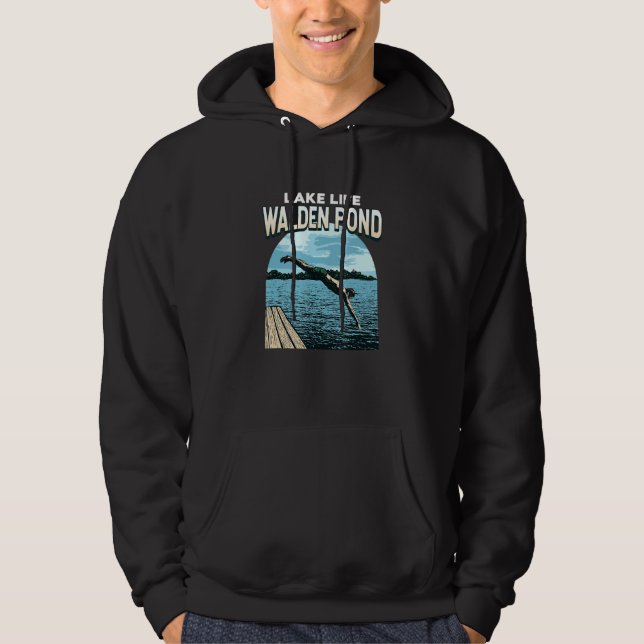 Sudadera Lake Life Walden Pond Swimming Massachusetts Swimm (Anverso)