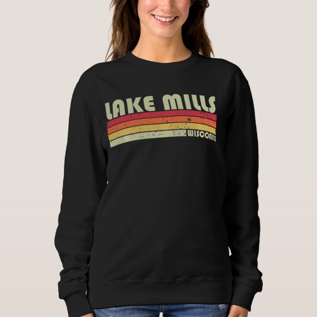 Sudadera LAKE MILLS WI WISCONSIN Funny City Home Roots Rega (Anverso)