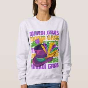 Sudadera Láminas de sombrero superior MARDI GRAS
