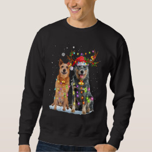 Sudadera Lámparas de navidad australiana de reno de Santa H