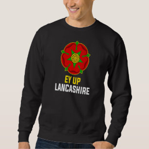 Sudadera Lancashire Ey Up England Rosa Roja Del Reino Unido