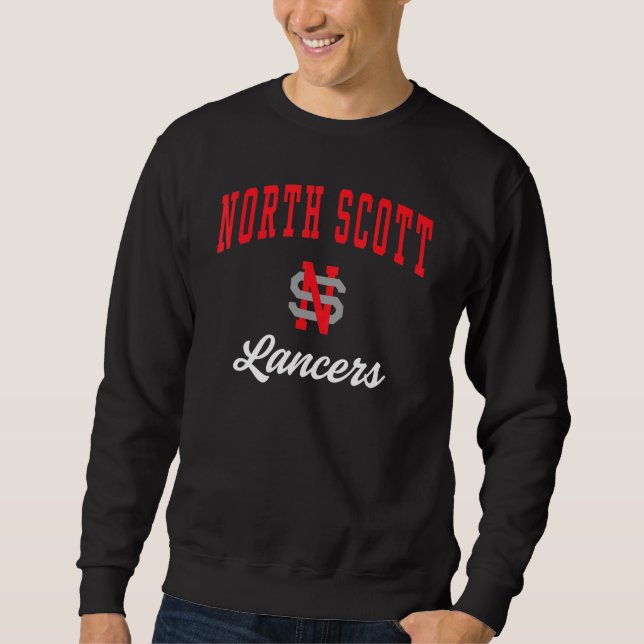 Sudadera Lancers de la escuela secundaria North Scott (Anverso)