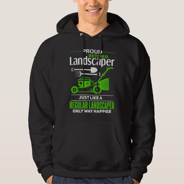 Sudadera Landscaper Retirement Outfit Joke Retired Landscap (Anverso)