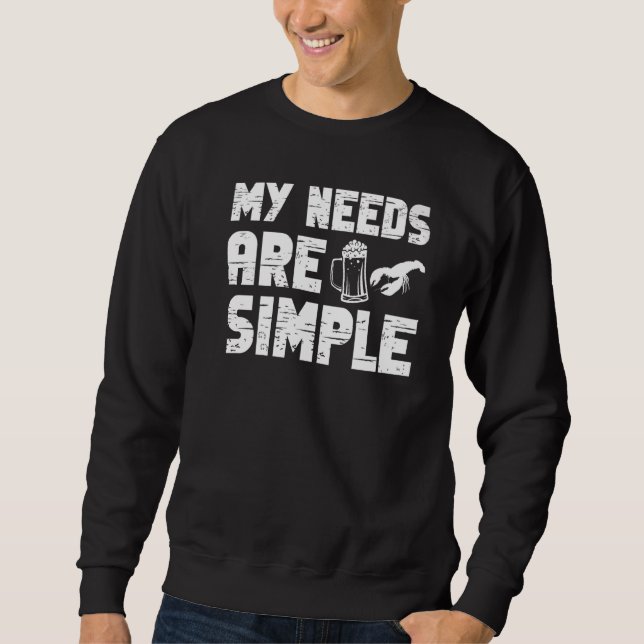 Sudadera Langosta Boil Crayfish Mis Necesidades Son Sencill (Anverso)