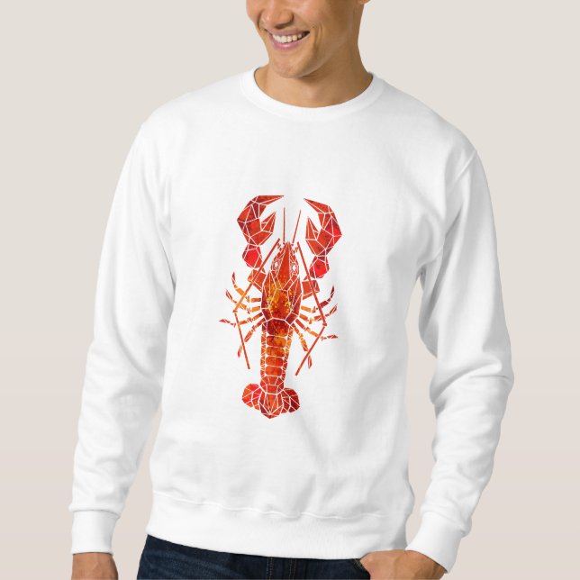 Sudadera Langosta poligonal roja (Anverso)