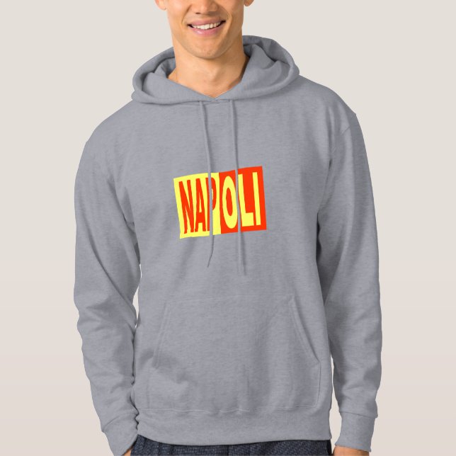 Sudadera Langre verde con capilla NAPOLI ITALIA (Anverso)