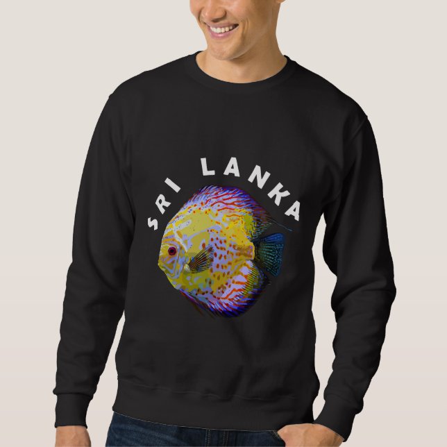 Sudadera Lanka Discus Fish Symphysodon Cichlid - Fresco lin (Anverso)