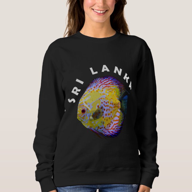 Sudadera Lanka Discus Fish Symphysodon Cichlid - Fresco lin (Anverso)