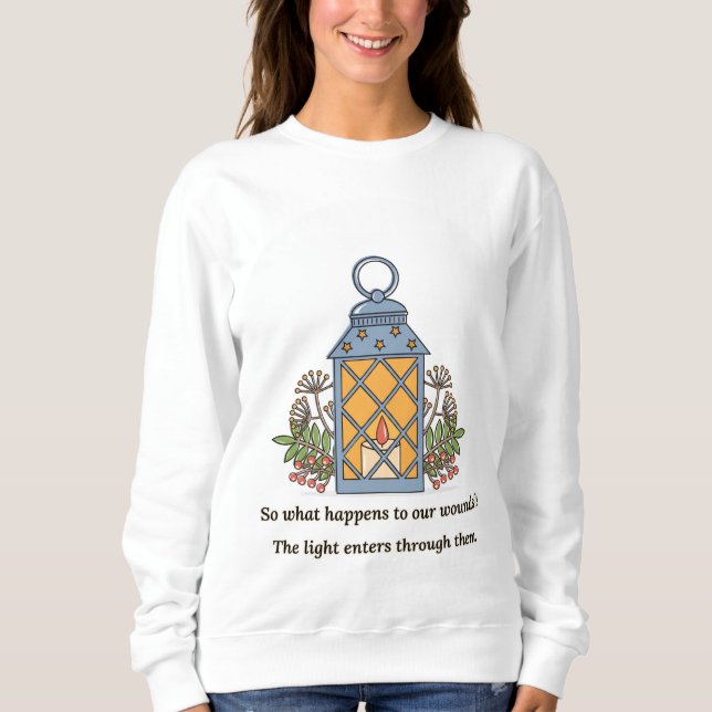 Sudadera Lantern of Healing | Gentle Light & Spiritual Hope (Anverso)