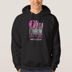 Sudadera Lanzador De Disco Lanzo Como Una Chica Atletismo