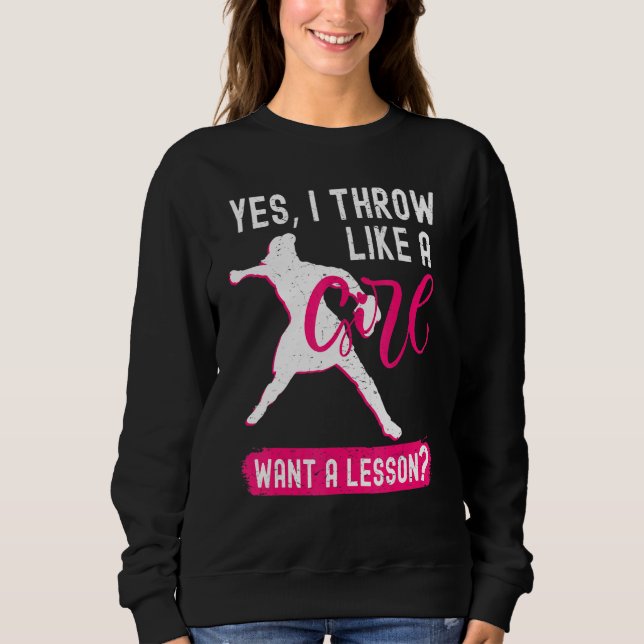 Sudadera Lanzadores Cool Softbol Para Jugadoras Chicas (Anverso)
