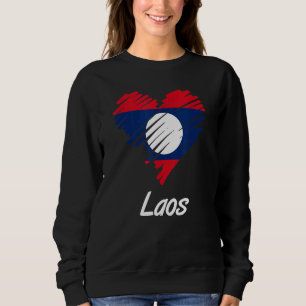 Sudadera Laos Día de la Bandera Laosiana Orgulloso del amor