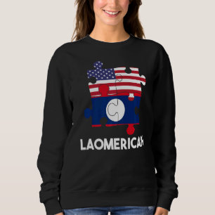 Sudadera Laos Día de la Bandera Laosiana Orgulloso el adn d