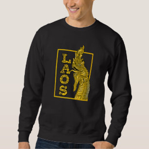 Sudadera Laos Lao Laotiano Bandera Orgullosa Dragón de Mar