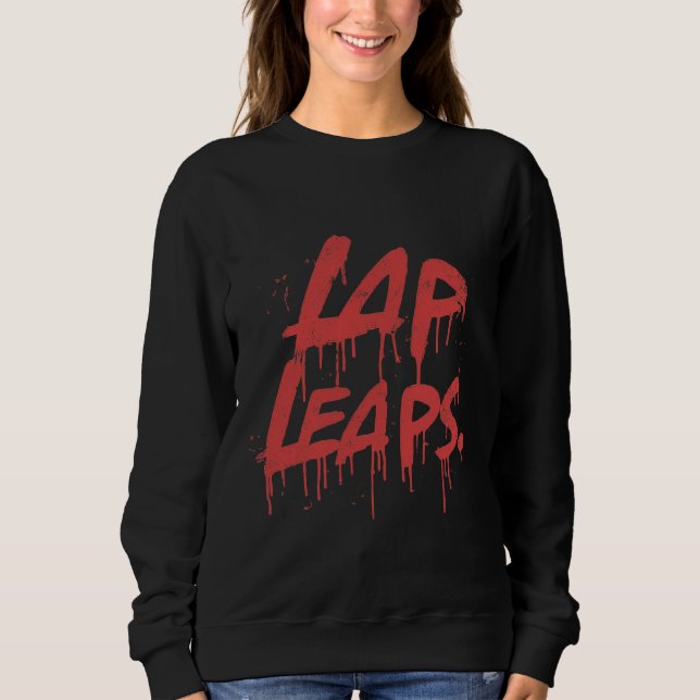 Sudadera "Lap Leaps" mujeres únicas camiseta completamente  (Anverso)