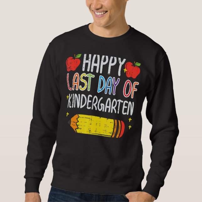 Sudadera Lápiz Apple Feliz Día Pasado De La Escuela De Jard (Anverso)