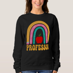 Sudadera Lápiz Arcoíris Profesor Mujeres De vuelta a la Esc