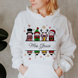 Sudadera Lápiz de nombre de profesor personalizado, regalo 